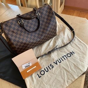 Louis Vuitton Damier Ebene Speedy Bandouliere 35